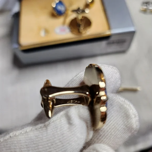 🌟🤩HOST PICK ⭐️🌟 WEDGWOOD set of CUFFLINKS and tie brooch pin - Picture 4 of 14